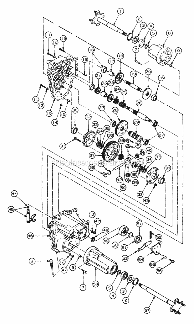 Hydro Transmission (618-3085a) Diagram and Parts List for 13A-298M100 Cub Cadet Lawn Tractor